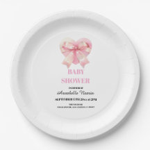Coquette Pink Bow Ribbon Girl Baby Shower