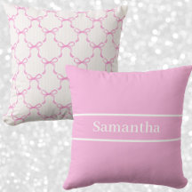 Coquette Pink Bow & Stripe Custom Grandmillenial