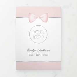 Coquette Pink Bow Trifold Broschüre