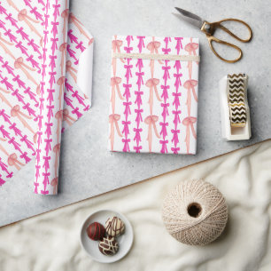 Coquette Pink Bows Geschenkpapier