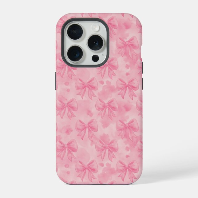 Coquette Pink Bows iPhone Hülle (Rückseite)