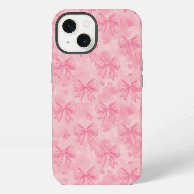 Coquette Pink Bows iPhone Hülle (Rückseite)