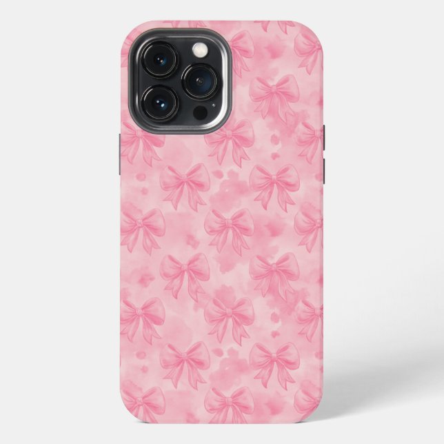 Coquette Pink Bows iPhone Hülle (Rückseite)
