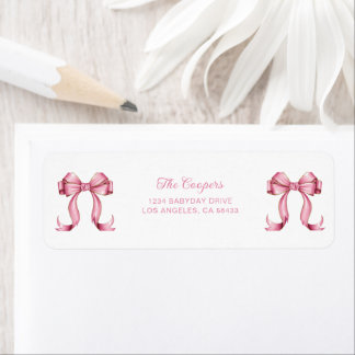 Coquette Pink Bows Rücksendeadresse
