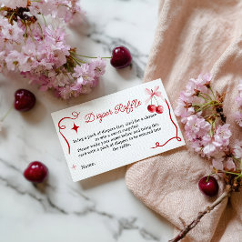 Coquette Pink Cherry Babydusche Windelwindeln Begleitkarte