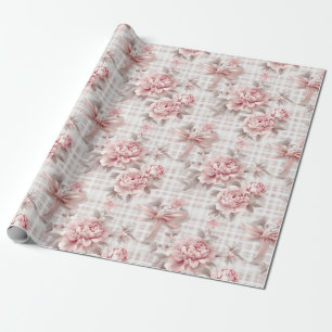 Coquette Pink Floral Geschenkpapier