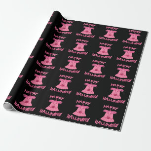 Coquette Pink Geist Frohes Halloween Digitale Kuns Geschenkpapier