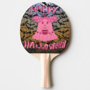 Coquette Pink Ghost Frohes Halloween Digitalkunst Tischtennis Schläger