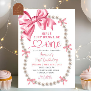 Coquette Pink Girl Einladung zum Geburtstag