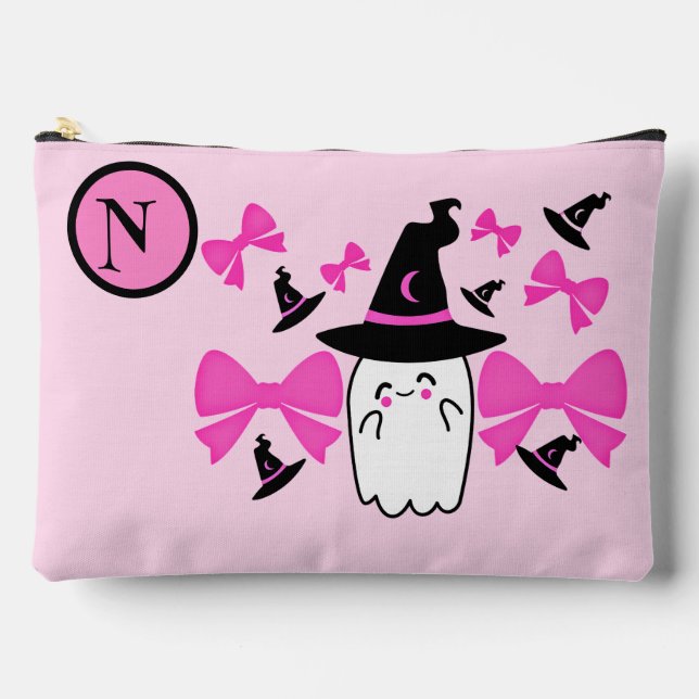 Coquette Pink Halloween Ghost Hexenkostüm Zubehörtasche (Vorderseite)