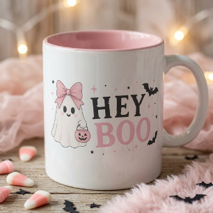 Coquette Pink Hey Boo Geist Halloween Süß Tasse