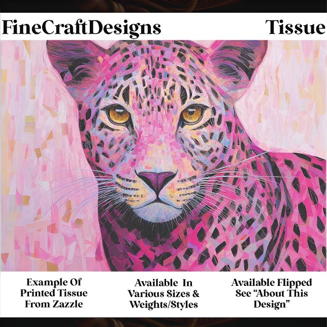  Coquette Pink Leopard Mosaic Style EN4R Decoupage Seidenpapier (Von Creator hochgeladen)