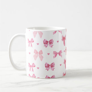 Coquette Pink Muster Niedlich Girl Ribbon Kaffeetasse