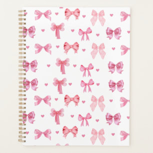 Coquette Pink Muster Niedlich Girl Ribbon Planer