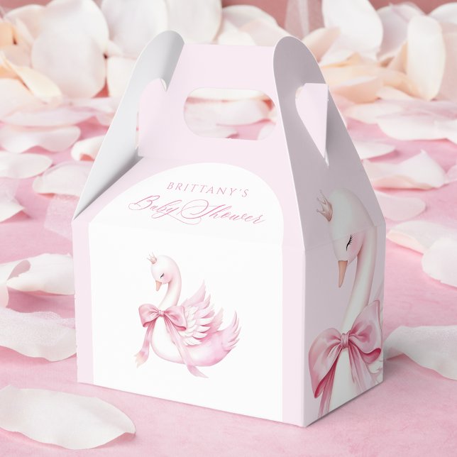 Coquette Pink Swan Baby Dusche Geschenkschachtel (Von Creator hochgeladen)