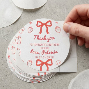 Coquette-Pizza-Special-Delivery-Baby-Shower Runder Aufkleber