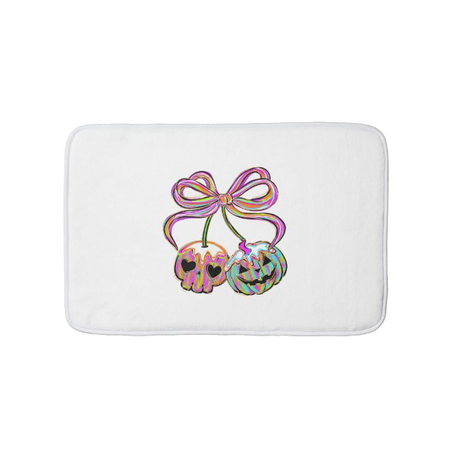 Coquette Pumpkin Cherries Halloween Badematte (Vorderseite)