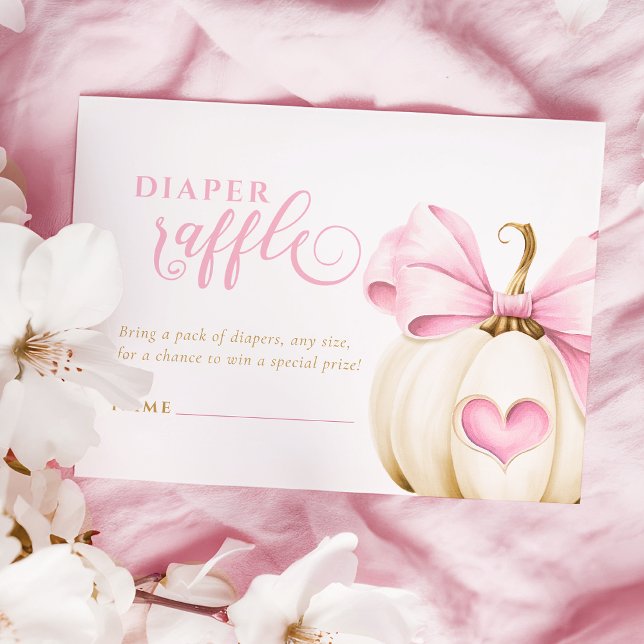 Coquette Pumpkin Girl Diaper Raffle Begleitkarte (Von Creator hochgeladen)