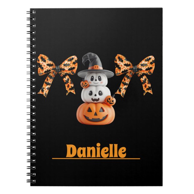 Coquette Pumpkin Niedlich Custom Notizblock (Vorderseite)