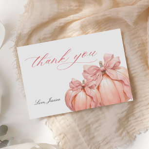 Coquette Pumpkin Pink Bow Babydusche Danke Ca
