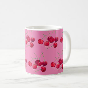 Coquette red Cherries Obstmuster Food pink Kaffeetasse