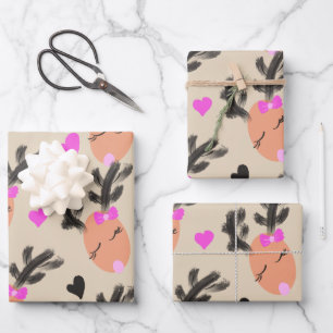 Coquette Reindeer Weihnachtsgeschenk Geschenkpapier Set