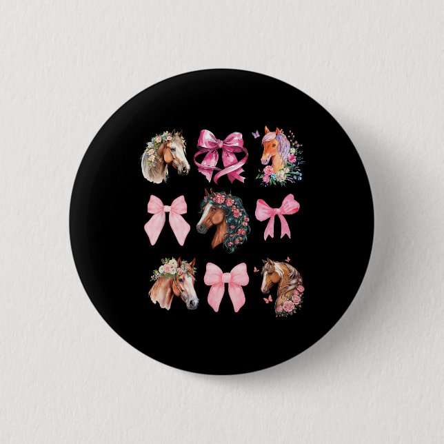 Coquette Reiten Wildblumen Reiten Button (Vorderseite)