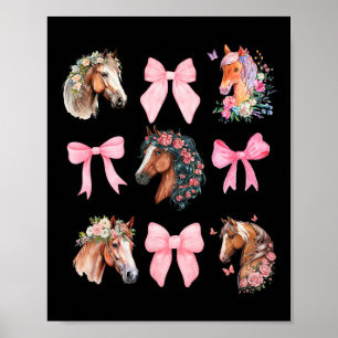 Coquette Reiten Wildblumen Reiten Poster