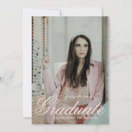 Coquette Ribbon Abschluss Monogram Wappen Einladung