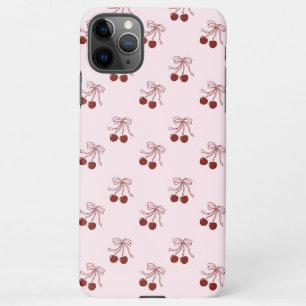 Coquette Ribbon Bows and Cherries Handy-Fall iPhone 11Pro Max Hülle