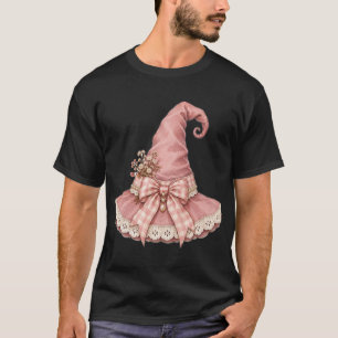Coquette Rosa Hexenhut Cute Pastell Halloween T-Sh T-Shirt