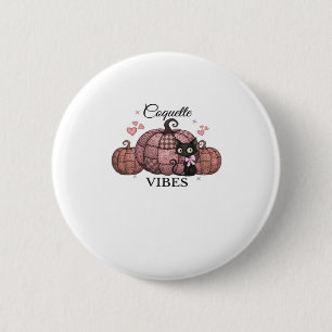 Coquette Rosa Kürbis Katze Classic T-Shirt Button