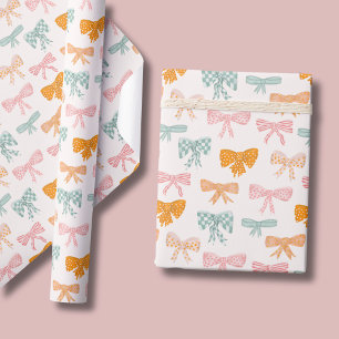 Coquette Rosa Pastellbohnen Geschenkpapier