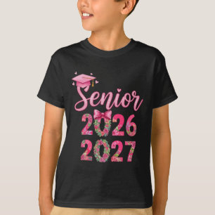Coquette Rosa Schleife Blumen Senior 2026 2027 Abs T-Shirt