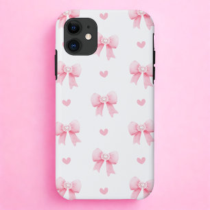 Coquette Rosa Schleife & Herz Case-Mate iPhone Hülle