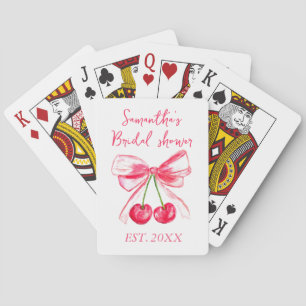 Coquette Rosa Schleife Kirsche Braut  Brautparty  Spielkarten