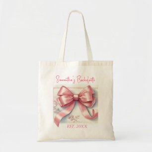 Coquette Rosa Schleife Kirsche Junggesellinnenabsc Tragetasche