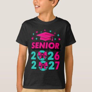 Coquette Rosa Schleife Senior 2026 2027 Abschluss T-Shirt