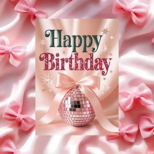 Coquette-Rosa-Schleife-Sweet-Sixteen-Party Karte