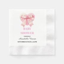 Coquette Rosa Schleifenband Mädchen Baby Shower