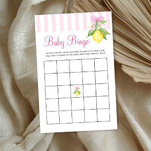 Coquette Rosa Zitronen Baby Bingo Spiel