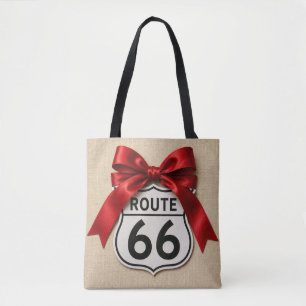 Coquette Route 66 Rote Satin-Schleife Faux-Linon