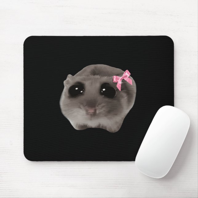 Coquette Sad Hamster Meme Mouse Pad Mousepad (Mit Mouse)