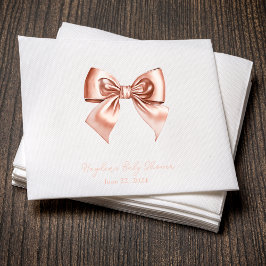 Coquette Satin Cream Bow Personalisiert Napkin Serviette