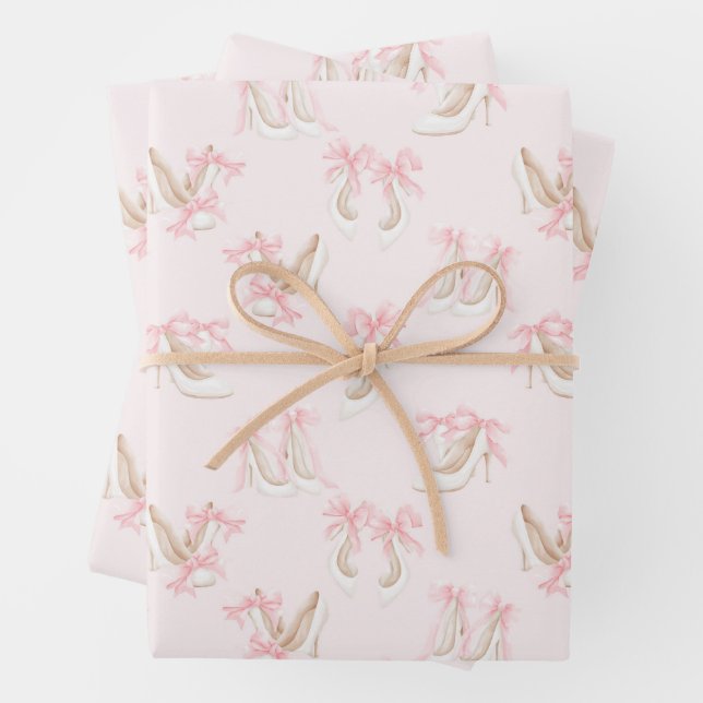 Coquette-Schuhmuster  Geschenkpapier Set (Beispiel)