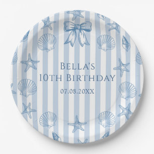 Coquette Seashells Beach Birthday Paper Teller