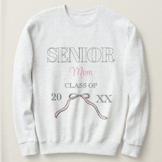 Coquette Senior Mom Graduate Custom Pink Bow Sweatshirt