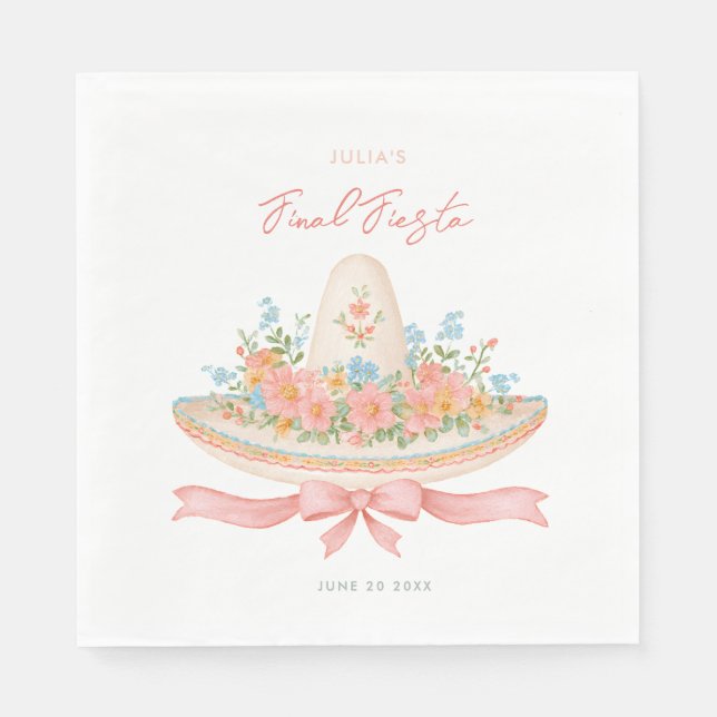 Coquette  SombreroFinal Fiesta Margarita Serviette (Vorderseite)