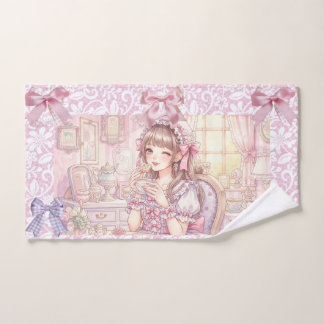 Coquette Tea Time – Pastel Ribbon Handtuch