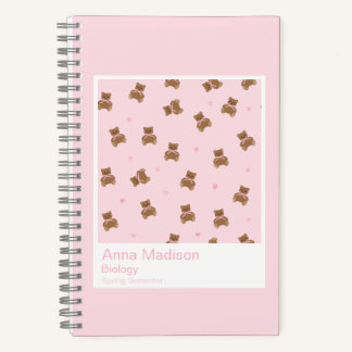 Coquette Teddy Bear Notebook Notizbuch